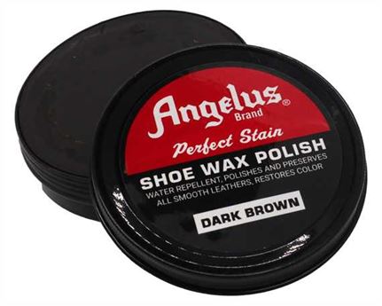 ANGELUS SHOE WAX DARK BROWN 75GM TIN