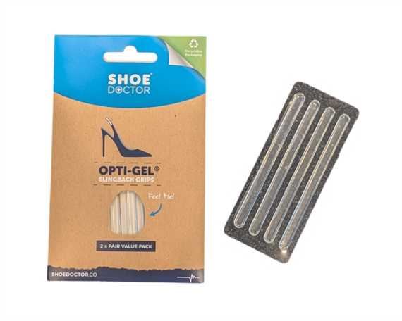  SHOE DOCTOR OPTI-GEL SLING BACK GRIPS (2 PR PACK)