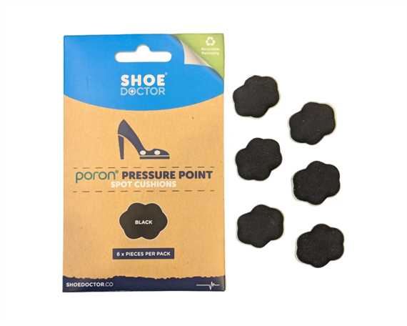  SHOE DOCTOR PORON® PRESSURE POINT CUSHIONS BLACK (6 PIECES)