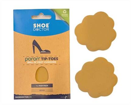  SHOE DOCTOR PORON® BALL OF FOOT CUSHIONS BEIGE (1 PR PACK)