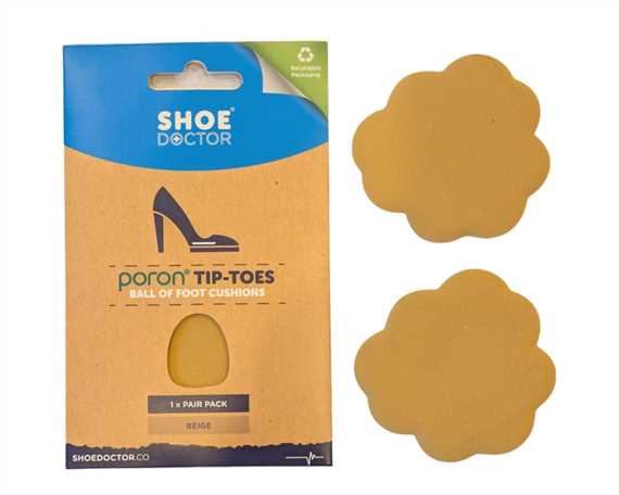  SHOE DOCTOR PORON® BALL OF FOOT CUSHIONS BEIGE (1 PR PACK)