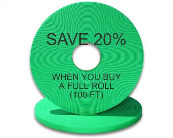 BioThane« BETA« SUPER HEAVY (1 1/2") 38MM FLURO GREEN GN528 (PER L/FT)