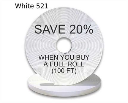 BioThane« BETA« SUPER HEAVY (1") 25MM WHITE WH521 (PER L/FT)