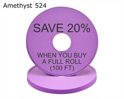 BioThane« BETA« STANDARD (1") 25MM AMETHYST PU524 (PER L/FT)