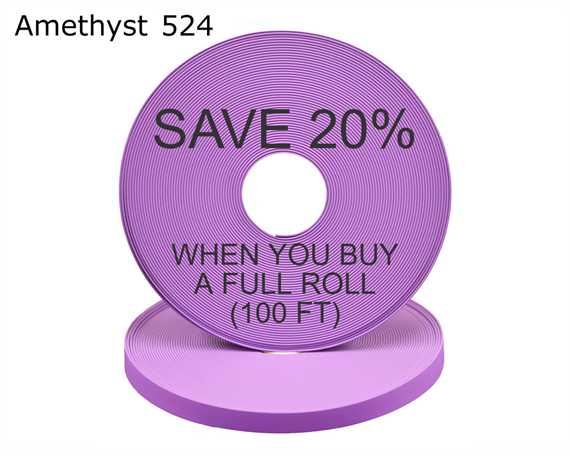 BioThane« BETA« STANDARD (1") 25MM AMETHYST PU524 (PER L/FT)