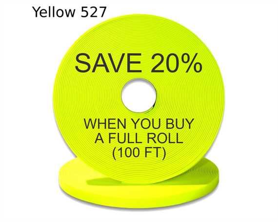 BioThane« BETA« STANDARD (1") 25MM FLURO LIME YE527 (PER L/FT)