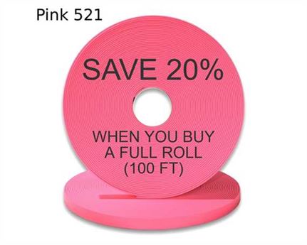 BioThane« BETA« STANDARD (3/4") 19MM FLURO PINK PK521 (PER L/FT)