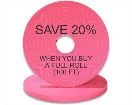 BioThane« BETA« STANDARD (1 1/2") 38MM FLURO PINK PK521 (PER L/FT)