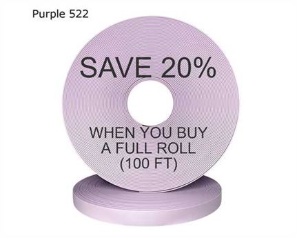 BioThane« BETA« STANDARD (1") 25MM LAVENDER PU522 (PER L/FT)