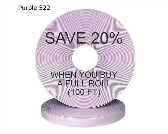BioThane« BETA« STANDARD (1") 25MM LAVENDER PU522 (PER L/FT)