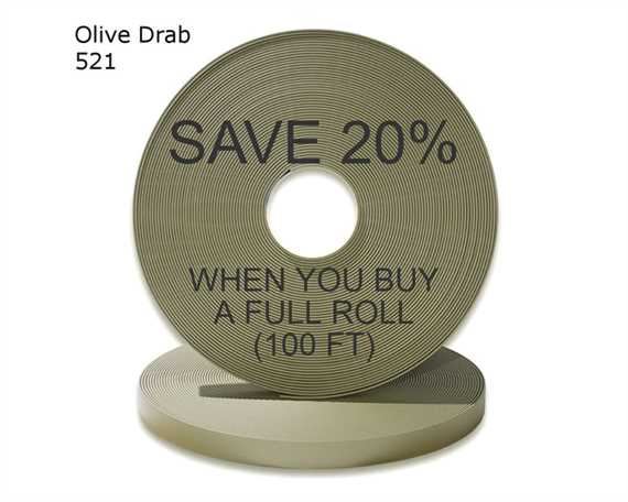 BioThane« BETA« STANDARD (5/8") 16MM OLIVE DRAB OD521 (PER L/FT)