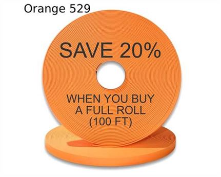 BioThane® BETA® STANDARD (5/8") 16MM PASTEL ORANGE OR529 (PER L/FT)