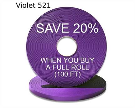 BioThane« BETA« SUPER HEAVY (1") 25MM PURPLE VI521 (PER L/FT)