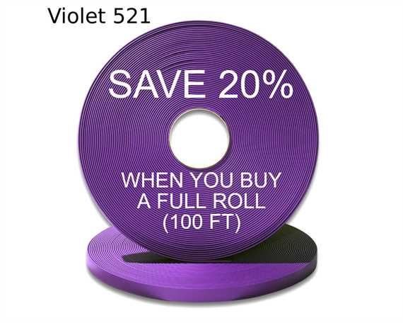 BioThane« BETA« SUPER HEAVY (1") 25MM PURPLE VI521 (PER L/FT)