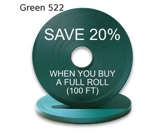 BioThane« BETA« STANDARD (3/4") 19MM GREEN GN522 (PER L/FT)