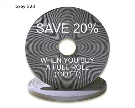 BioThane® BETA® STANDARD (3/8") 10MM GREY GY523  (PER L/FT)