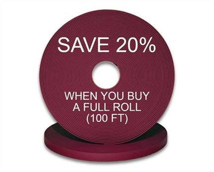 BioThane« BETA« STANDARD (1") 25MM MAROON WN521 (PER L/FT)