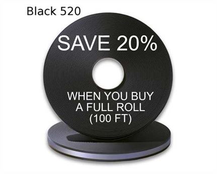 BioThane® BETA® REFLECTIVE (3/4") 19MM BLACK BL520 (PER L/FT)