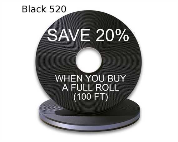 BioThane® BETA® REFLECTIVE (3/4") 19MM BLACK BL520 (PER L/FT)