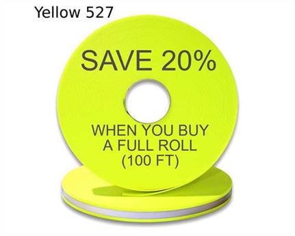BioThane® BETA® REFLECTIVE (3/4") 19MM FLURO LIME YE527 (PER L/FT)