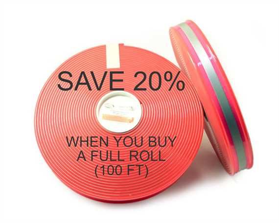BioThane® REFLECTIVE BEADED GOLD STANDARD (1 1/2") 38MM PINK PK311 (PER L/FT)