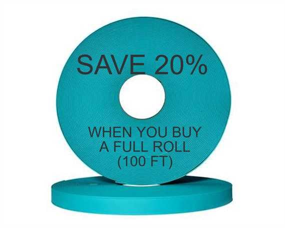 BioThane® BETA® ADJUSTABLE (1") 25MM TEAL TE521 (PER L/FT)