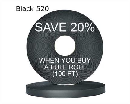 BioThane« BETA« ADJUSTABLE (3/4") 19MM BLACK BL520 (PER L/FT)