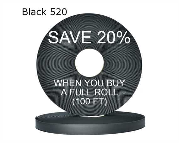 BioThane« BETA« ADJUSTABLE (3/4") 19MM BLACK BL520 (PER L/FT)
