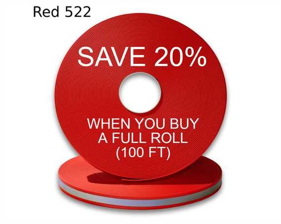 BioThane® BETA® REFLECTIVE (1") 25MM RED RD522 (PER L/FT)