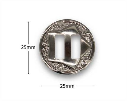 CONCHO ROUND SLOTTED NICKEL PLATE 25MM