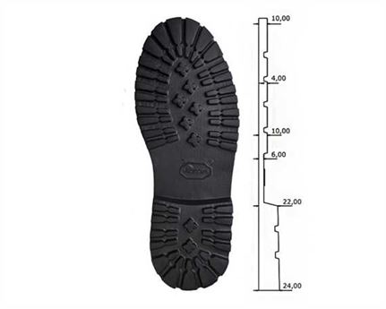 VIBRAM BETULLA #4303 FULL SOLE SIZE LIGHT WEIGHT COMMANDO SIZE 45-47 BLACK 