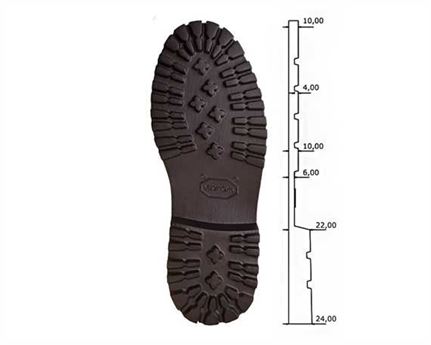 VIBRAM BETULLA #4303 FULL SOLE SIZE LIGHT WEIGHT COMMANDO SIZE 35-38 BROWN