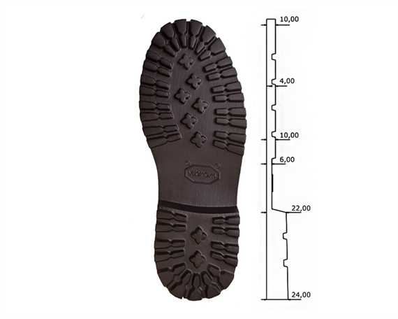 VIBRAM BETULLA #4303 FULL SOLE SIZE LIGHT WEIGHT COMMANDO SIZE 45-47 BROWN