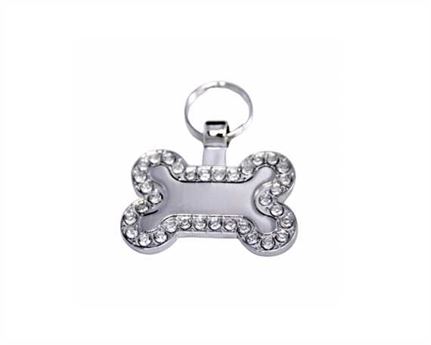 Bone Clear Bling Pegasus Pet Tag