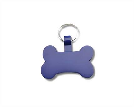 Blue Powder Coated Bone Pegasus Pet Tag