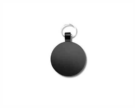 Black Powder Coated Circle Pegasus Pet Tag
