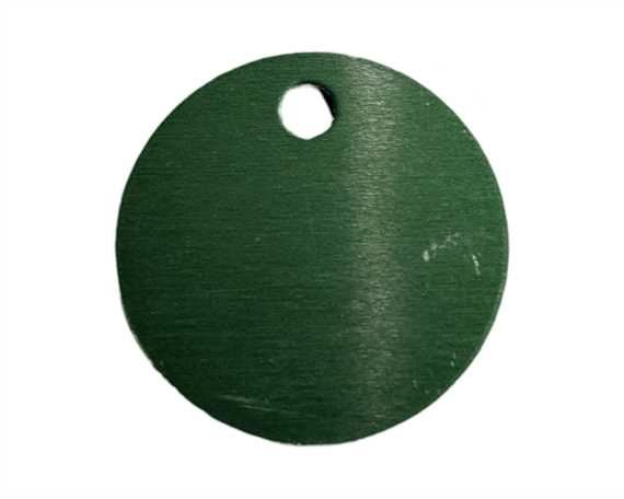 PET TAG ROUND 19MM GREEN