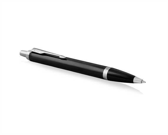 PARKER BALLPOINT PEN IM BLACK CHROME TRIM 