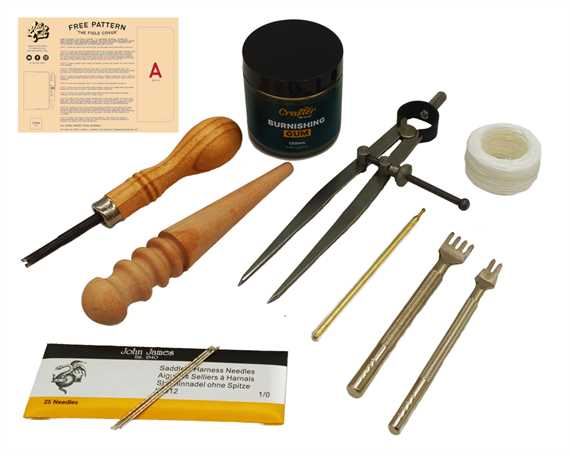  9 PIECE LEATHER CHISEL HAND-SEWING KIT