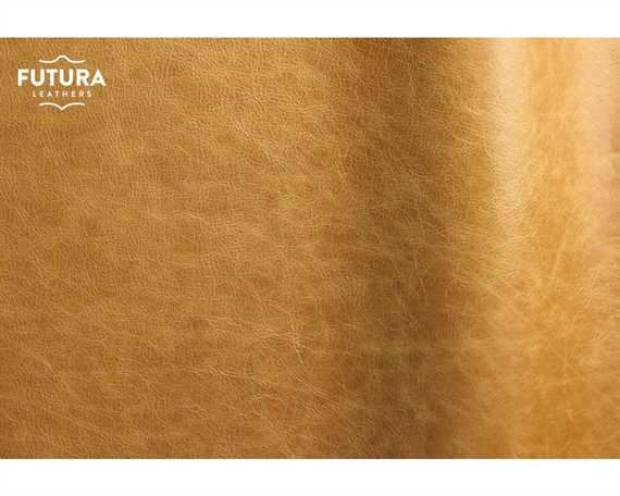 FUTURA PISTA CARAMEL SEMI ANILINE UPHOLSTERY LEATHER FULL HIDE