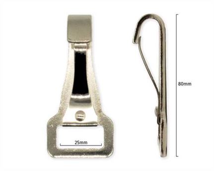 SNAP FIXED SQUARE EYE 25MM NICKEL PLATE 80MM LONG