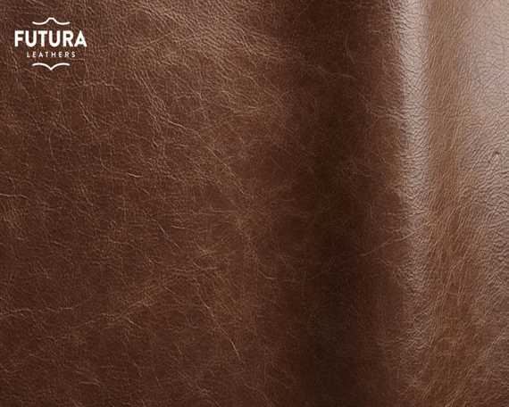FUTURA PISTA MARRONE SEMI ANILINE UPHOLSTERY LEATHER FULL HIDE