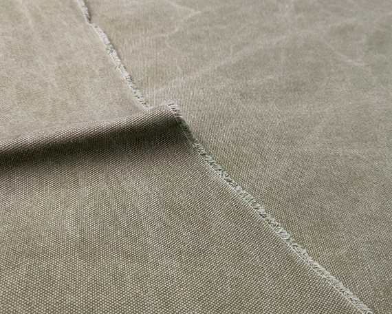 100% RECYCLED YARN DYED CANVAS 16oz DULL KHAKI #15 140cm Wide (Lineal Metre)