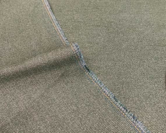 100% RECYCLED YARN DYED CANVAS 16oz SEAWEED #27 140cm Wide (Lineal Metre)