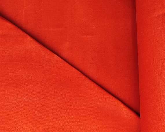 100% WAXED COTTON CANVAS 16oz DARK ORANGE #01 140cm Wide (Lineal Metre)