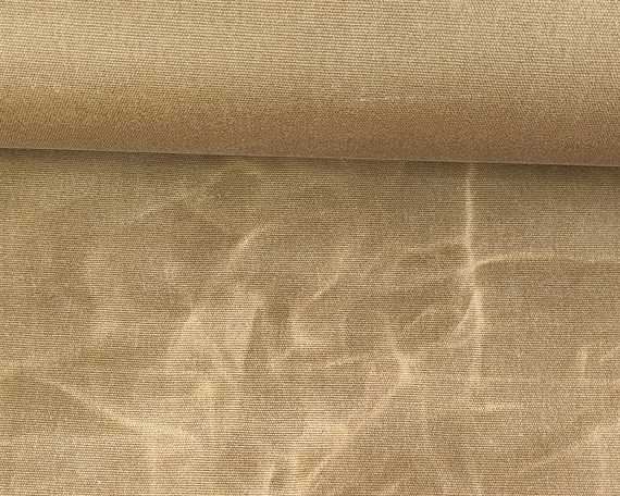 100% WAXED COTTON CANVAS 12oz CAMEL #16 140cm Wide (Lineal Metre)