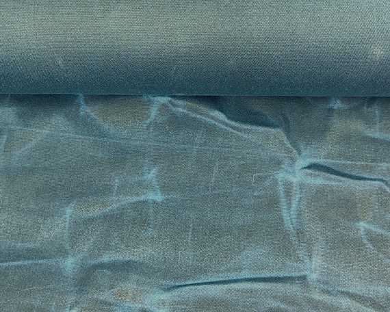 100% WAXED COTTON CANVAS 12oz PETROL BLUE #24 140cm Wide (Lineal Metre