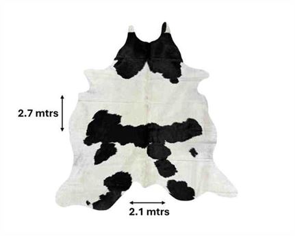  COWHIDE RUG BLACK & WHITE LARGE (rug pictured sent)