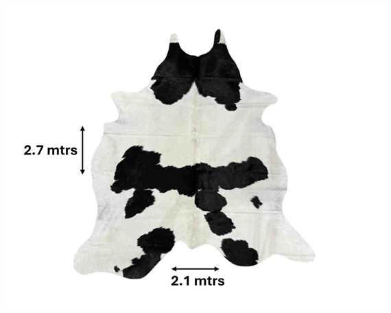  COWHIDE RUG BLACK & WHITE LARGE (rug pictured sent)