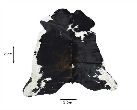  COWHIDE RUG TRI COLOUR LARGE (rug pictured sent)